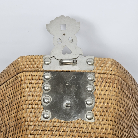 Vintage Chinese Natural Rattan Woven Wedding Tea Ceremony Basket Box, EUC - Picture 6 of 13